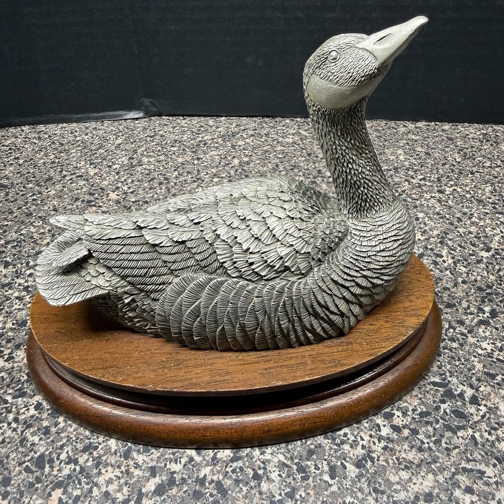 Vintage Chilmark Fine Pewter Sculpture Canada Goose 1977 Signed Numbered #574